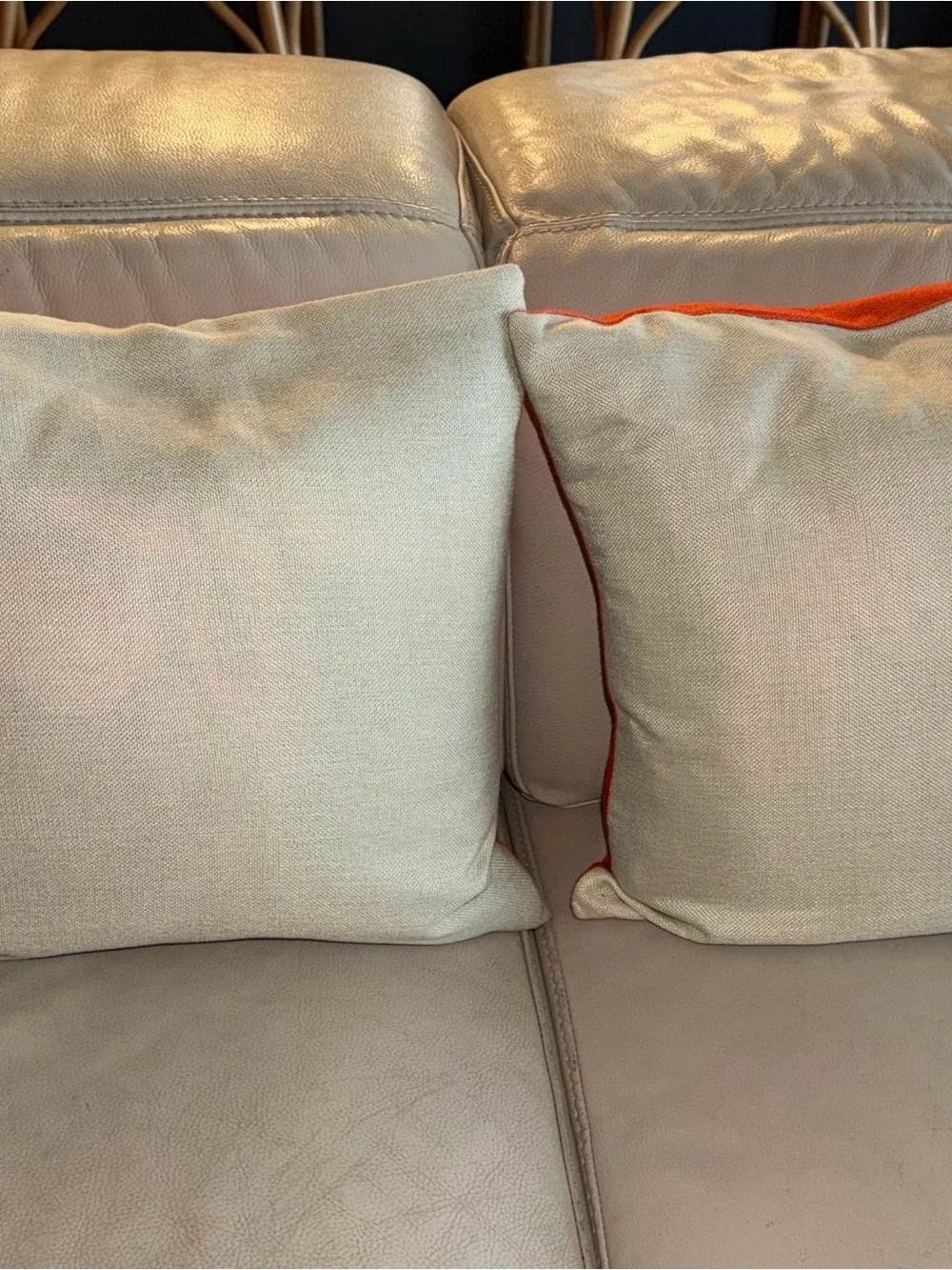 Hermès Paris Orange Logo Throw Pillow Pair
